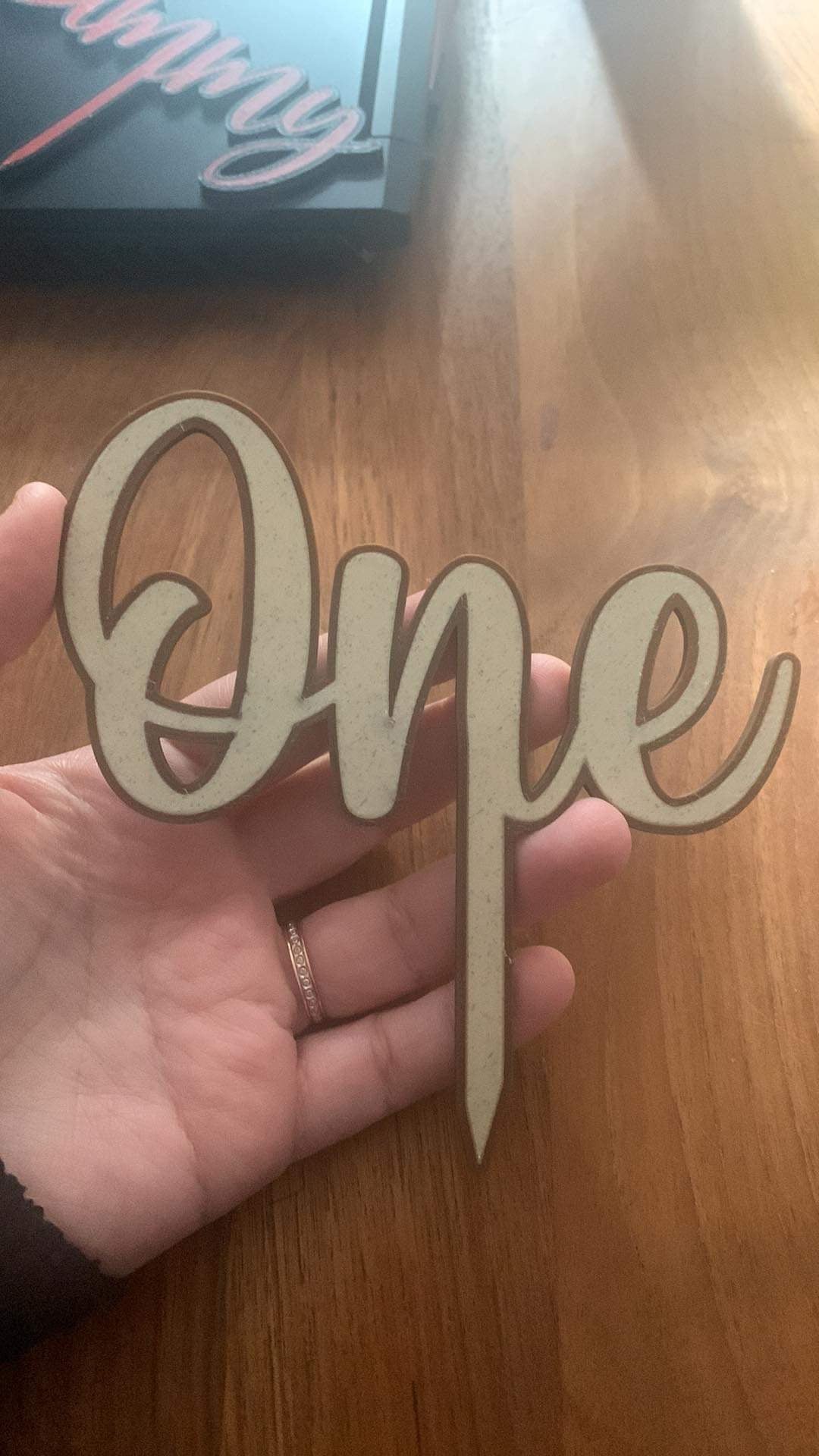 Cake Topper Sweety One Bicolore