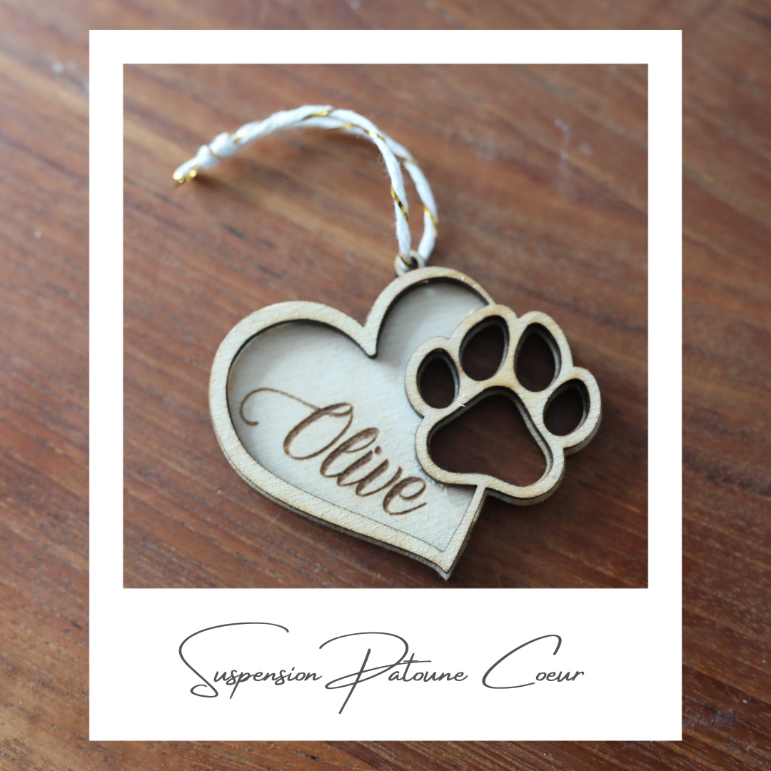 Mini Suspension de Noël Pour Chat / Chien Nom personnalisé