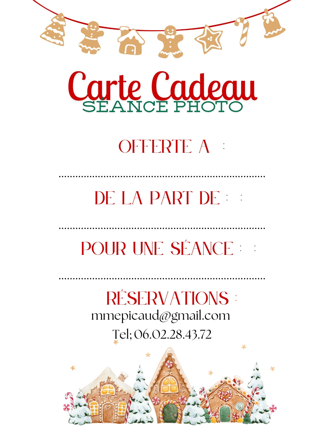 Lot de 10 Cartes Cadeaux Personnalisées - Métal assorties Noël