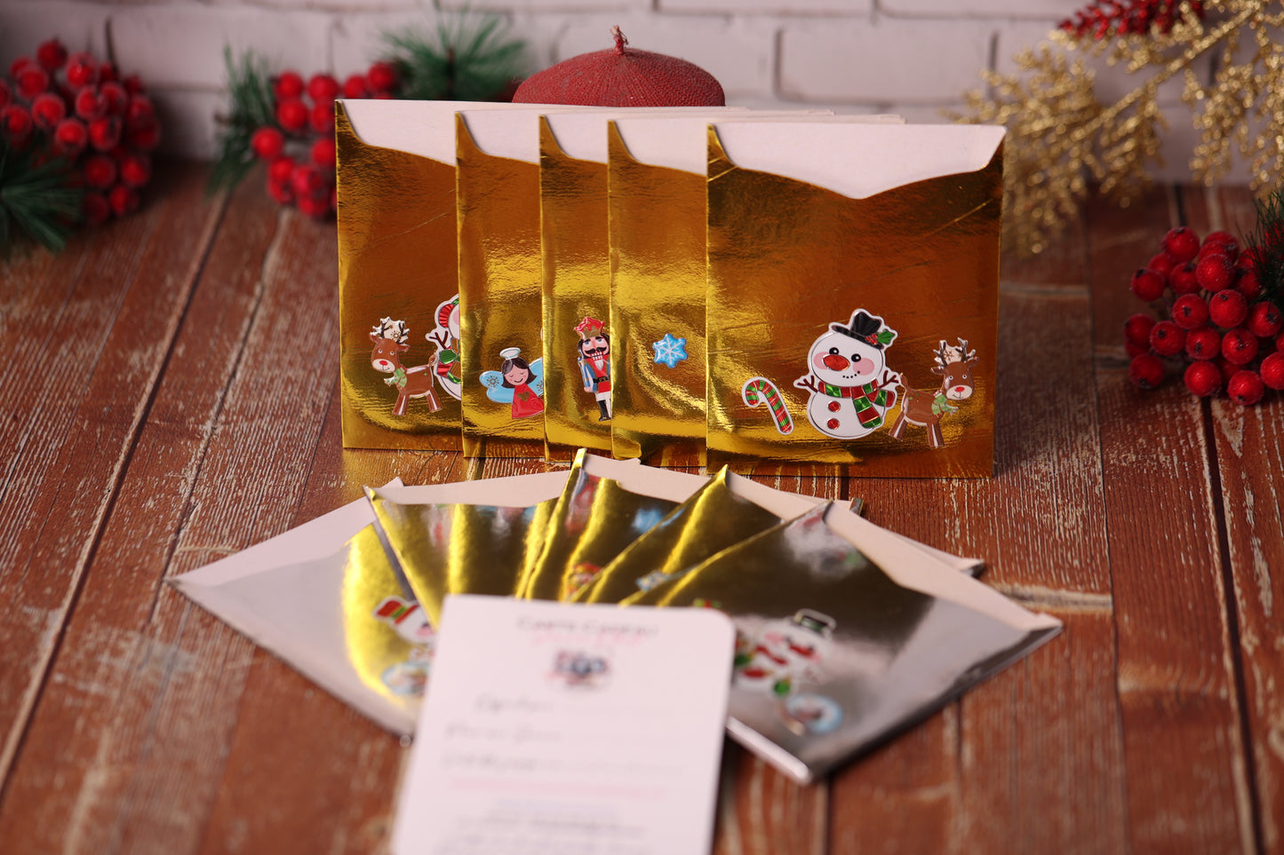 Lot de 10 Cartes Cadeaux Personnalisées - Métal assorties