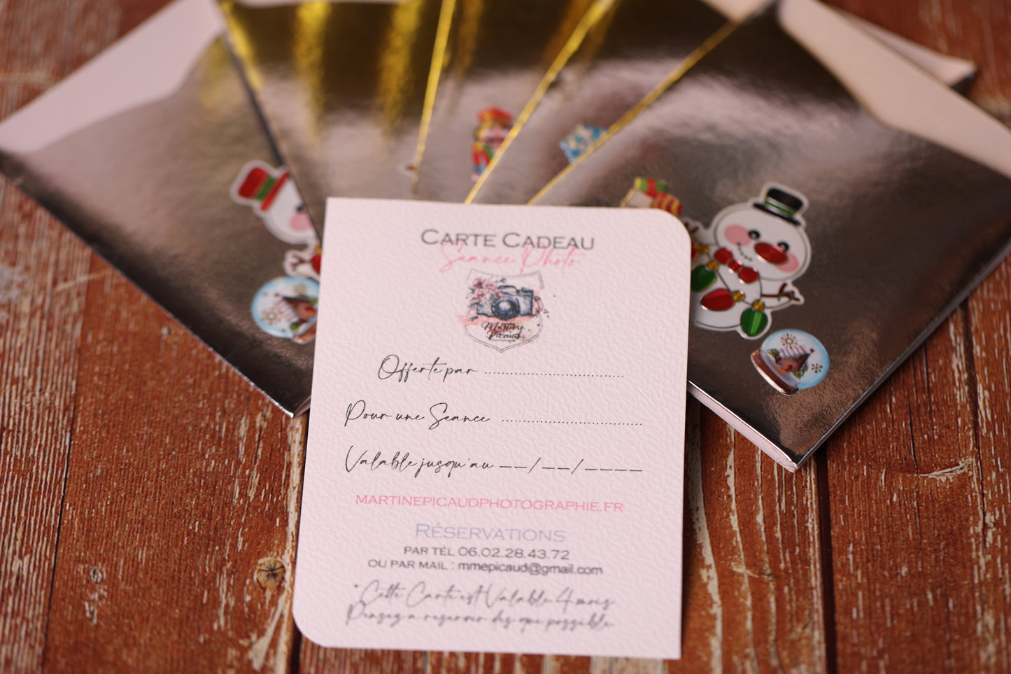 Lot de 10 Cartes Cadeaux Personnalisées - Métal assorties