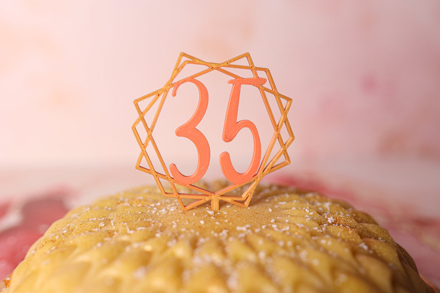 Cake Topper Chiffre Personnalisé Bicolore
