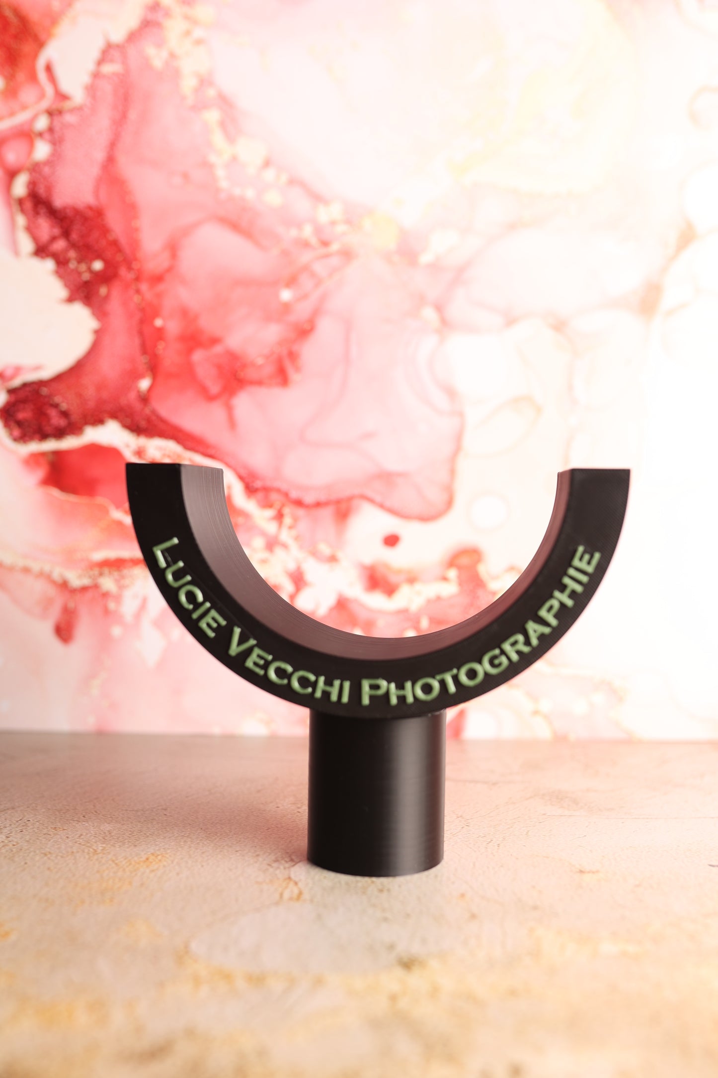 Mentonnière Unicolore pour Photographie d'Iris - Personnalisable.