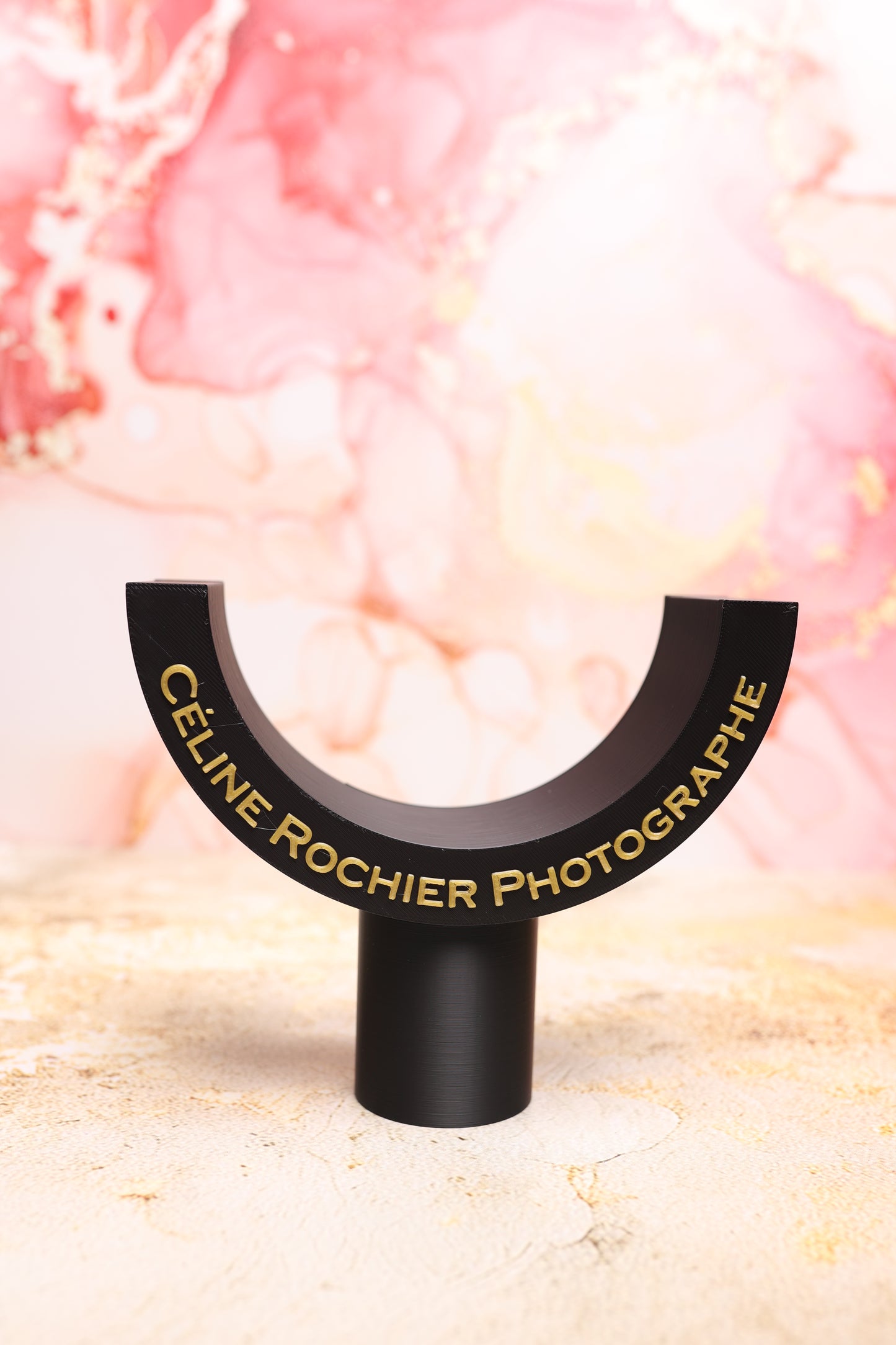 Mentonnière Unicolore pour Photographie d'Iris - Personnalisable.