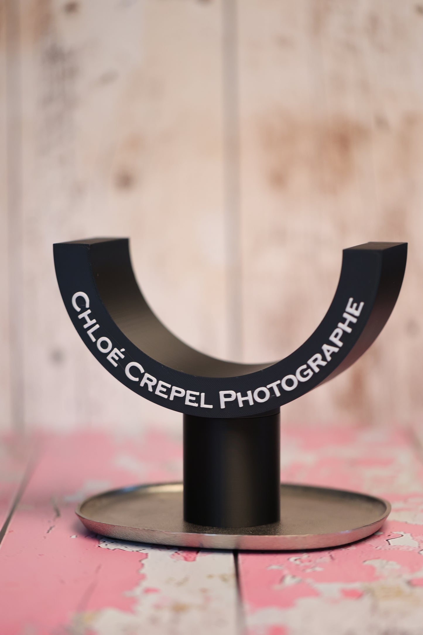 Mentonnière Unicolore pour Photographie d'Iris - Personnalisable.