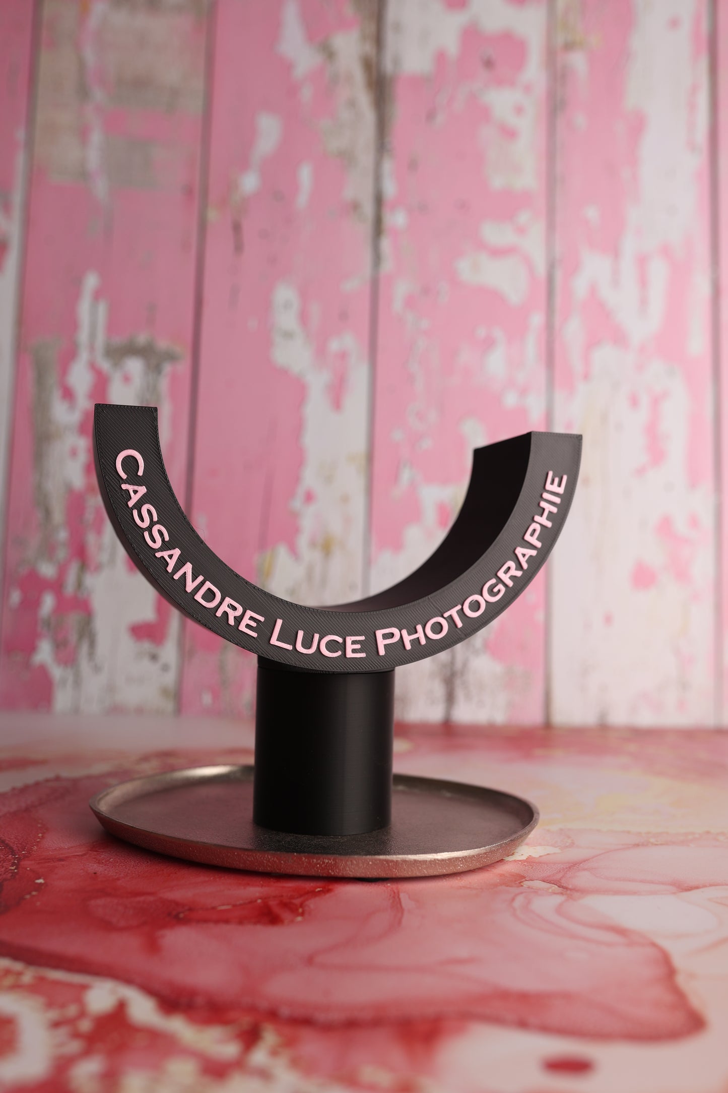Mentonnière Unicolore pour Photographie d'Iris - Personnalisable.