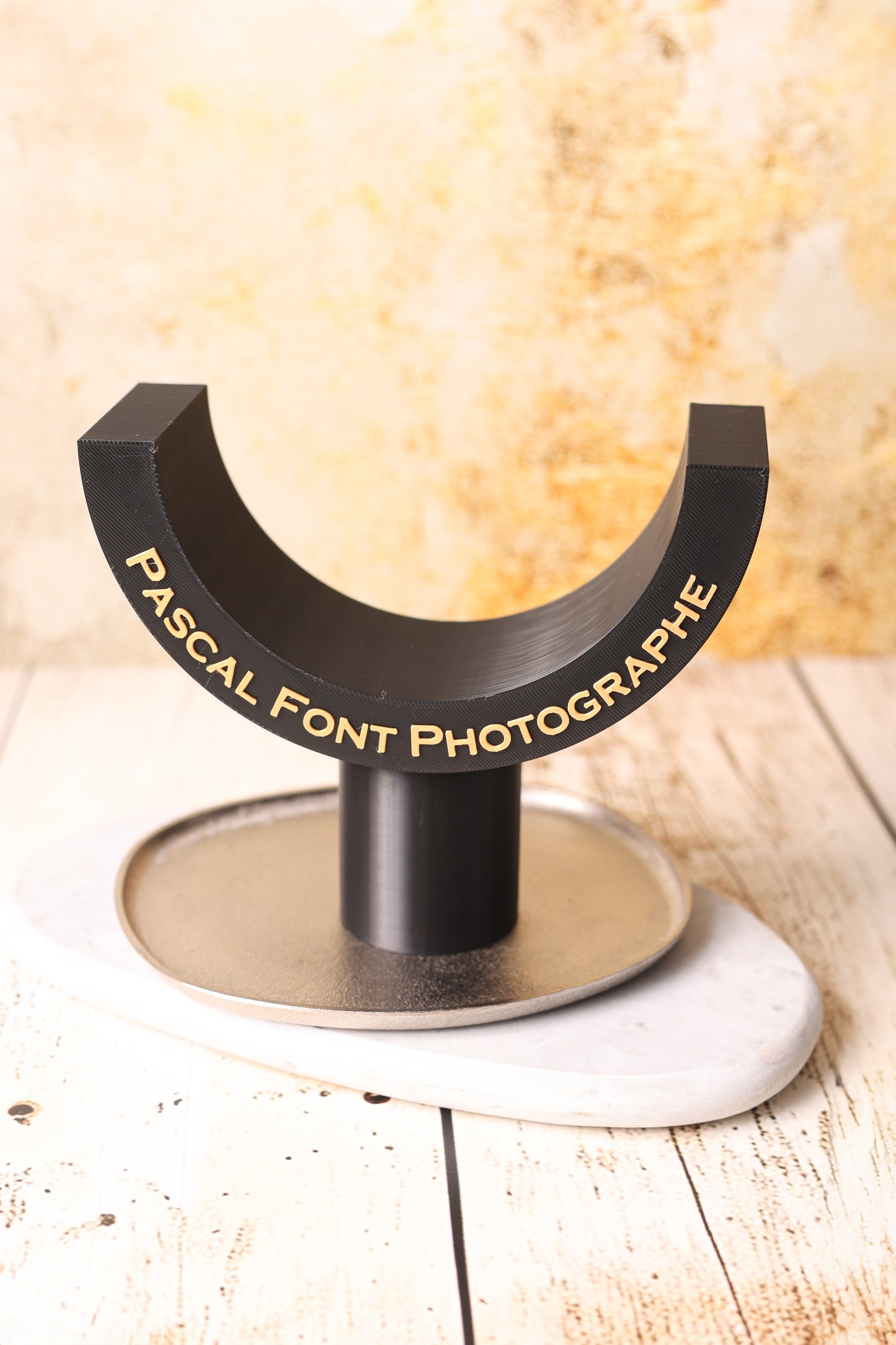 Mentonnière Unicolore pour Photographie d'Iris - Personnalisable.