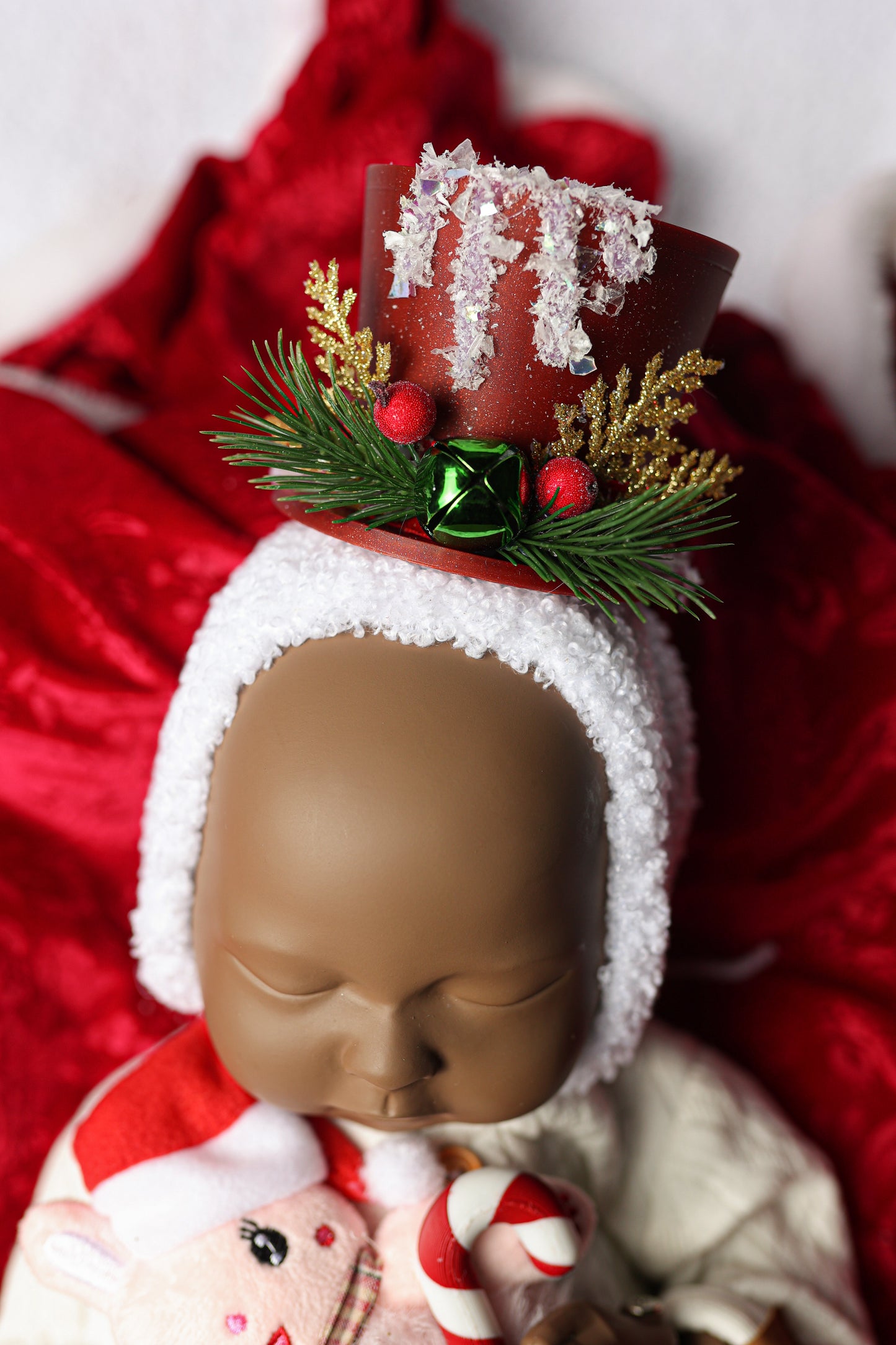 Bonnet Little Snowman - Version Rouge Pailleté - Modèle III