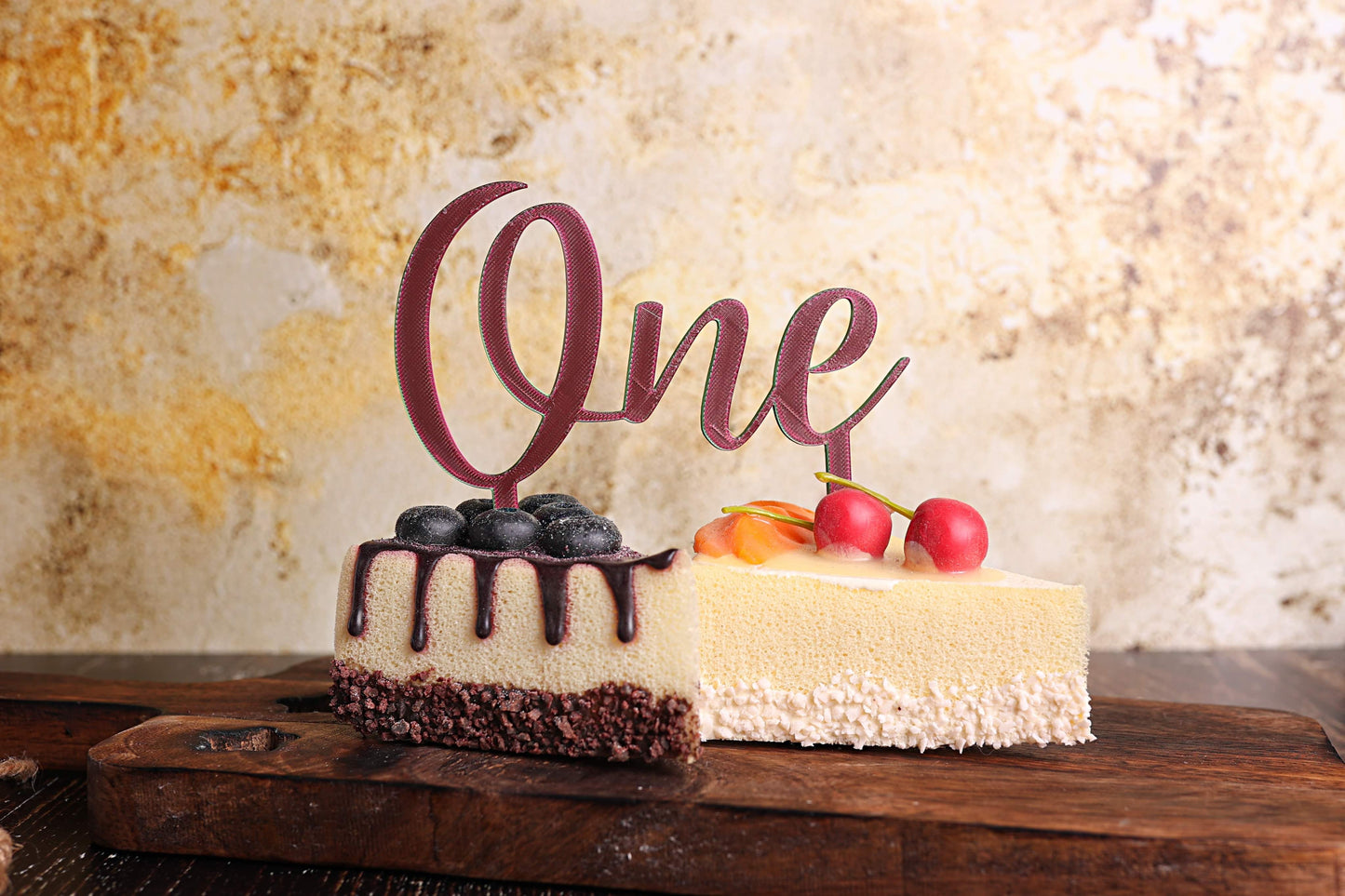 Cake Topper One Classique Multicolore