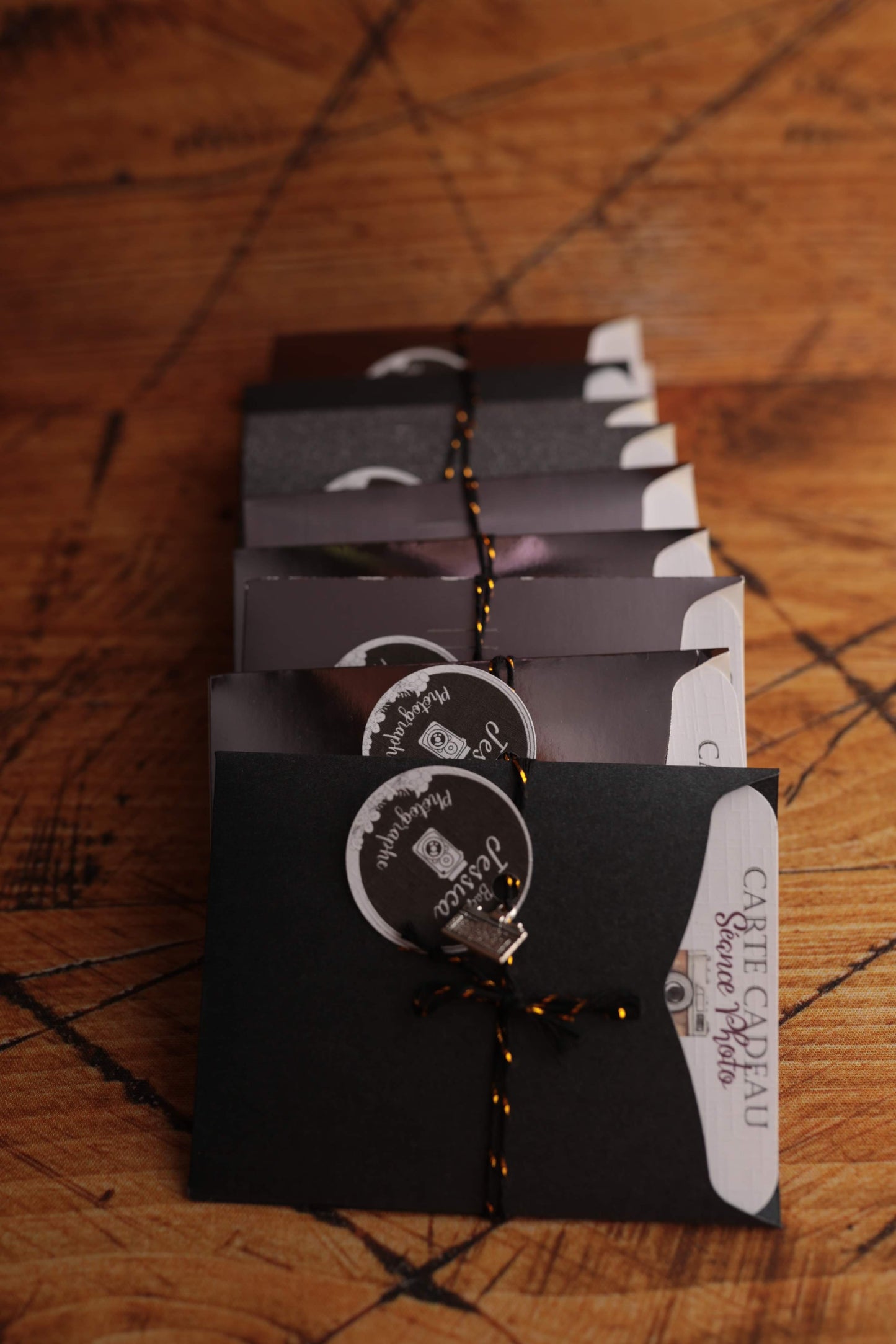 Lot de 10 Cartes Cadeaux Personnalisées - Collection Prestige Charbon