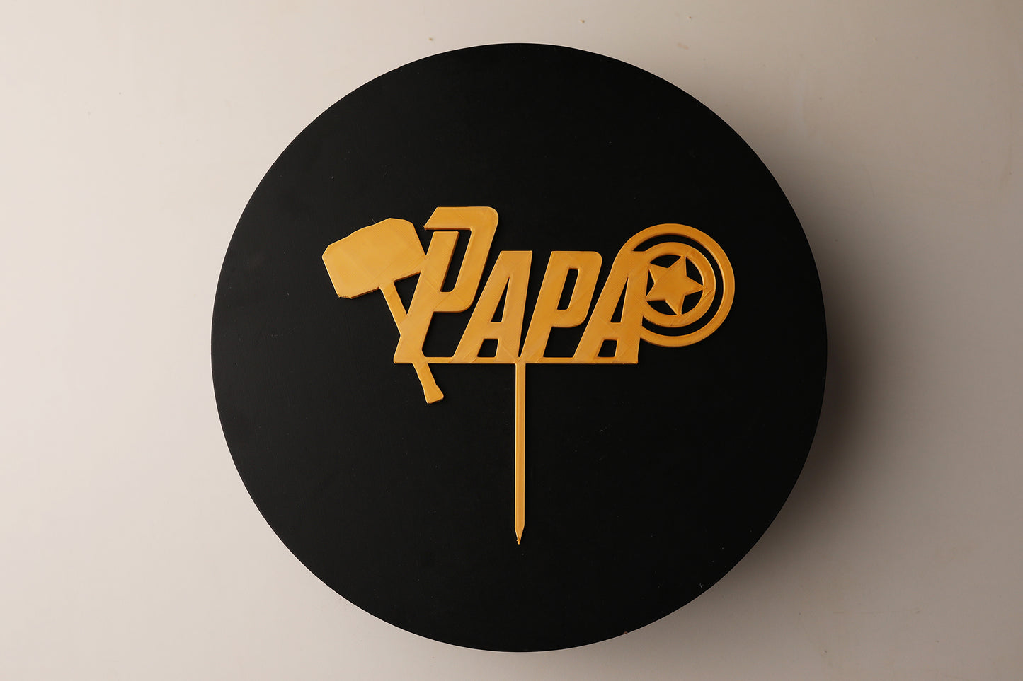 Cake Topper "PAPA" façon Supers Héros