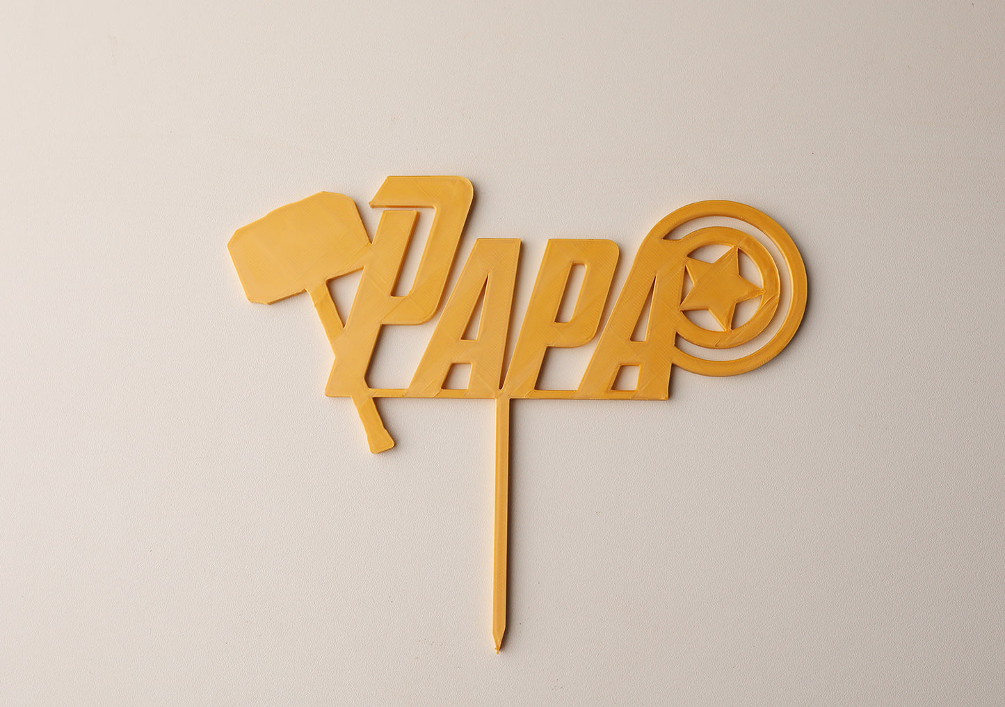 Cake Topper "PAPA" façon Supers Héros