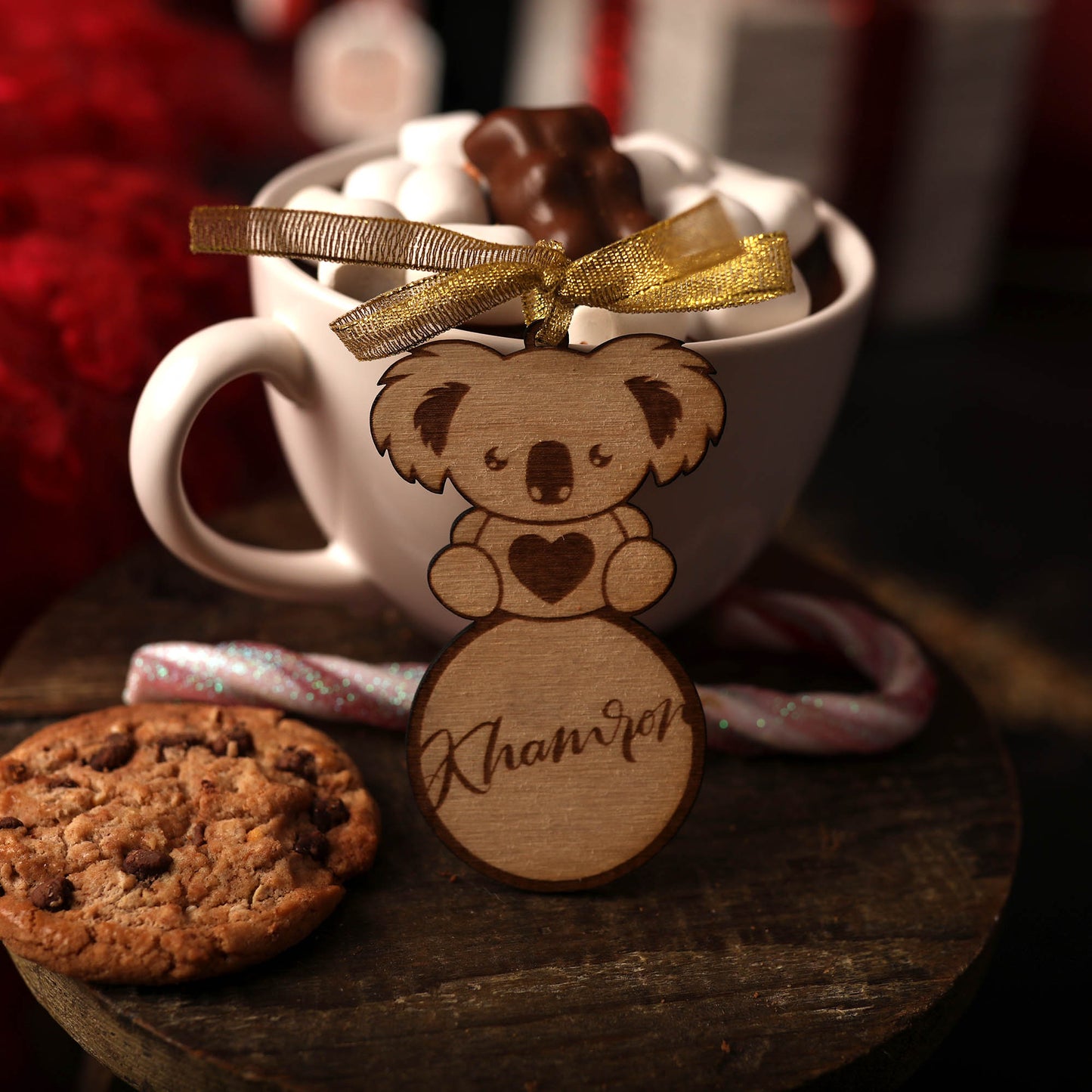 Suspension de Noël FORME KOALA Personnalisable.