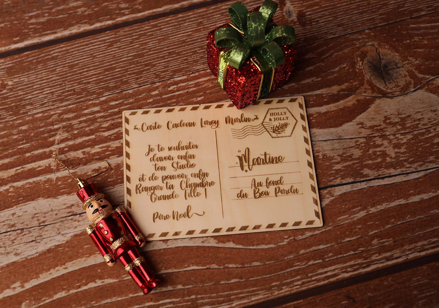 Carte Cadeau façon Carte Postale - Version Noël