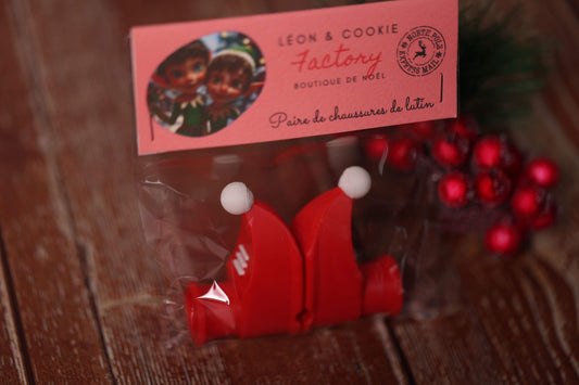 Chaussures d’Elfes de Noël - Version Rouge & Blanc