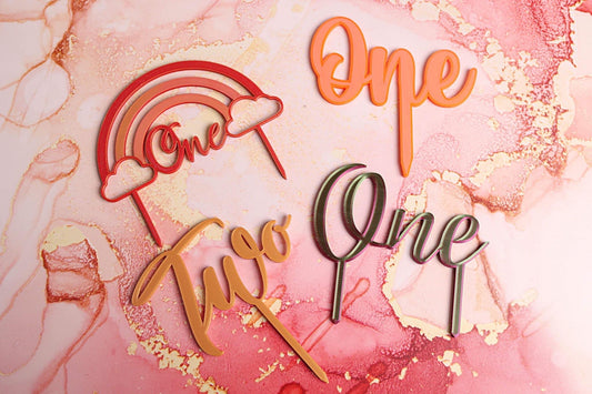 Pochette Cake Topper Assortis x4