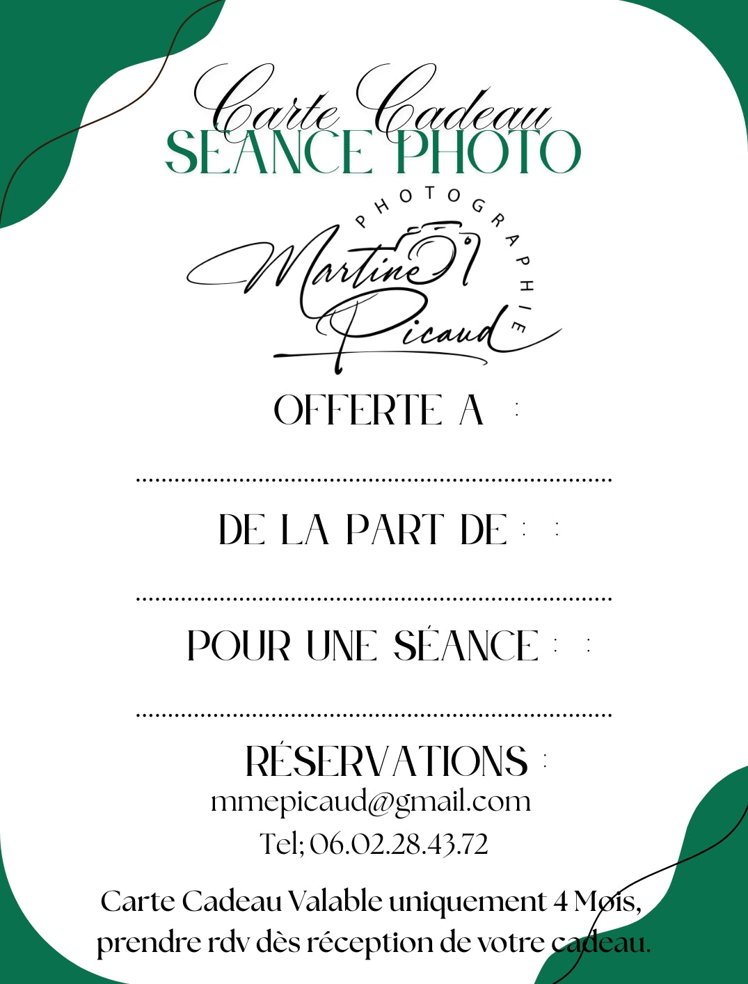 Lot de 10 Cartes Cadeaux Personnalisées - Métal assorties Noël