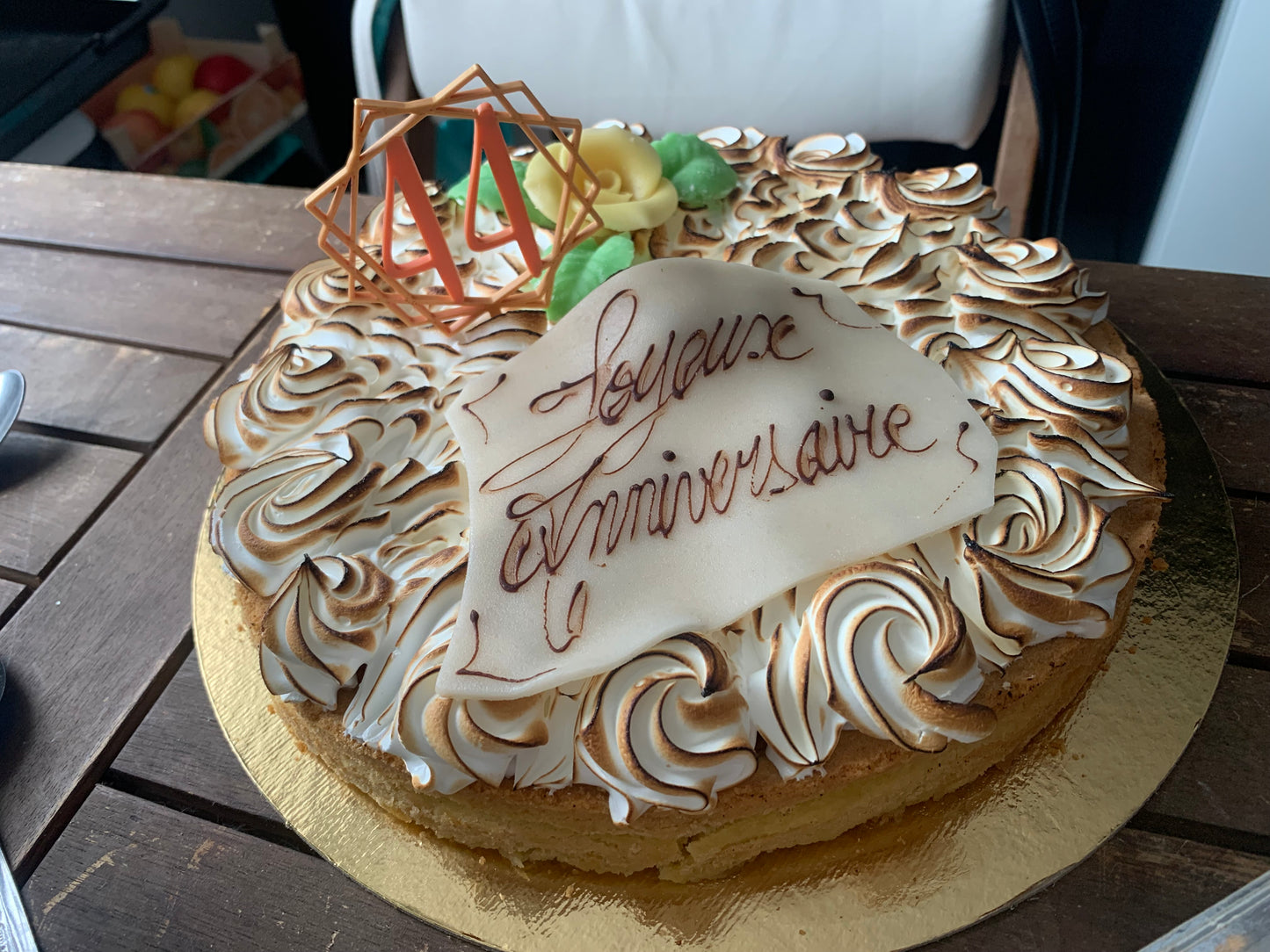 Cake Topper Chiffre Personnalisé Bicolore