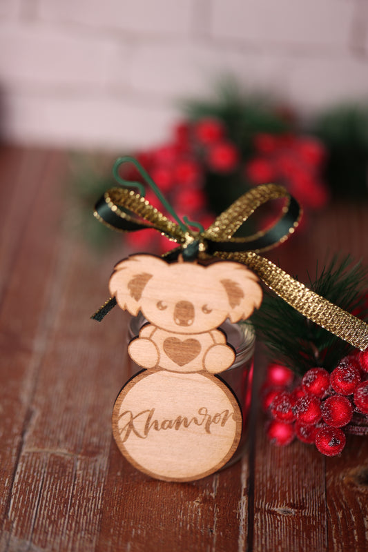 Suspension de Noël FORME KOALA Personnalisable.