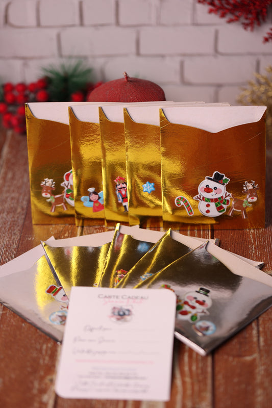 Lot de 10 Cartes Cadeaux Personnalisées - Métal assorties