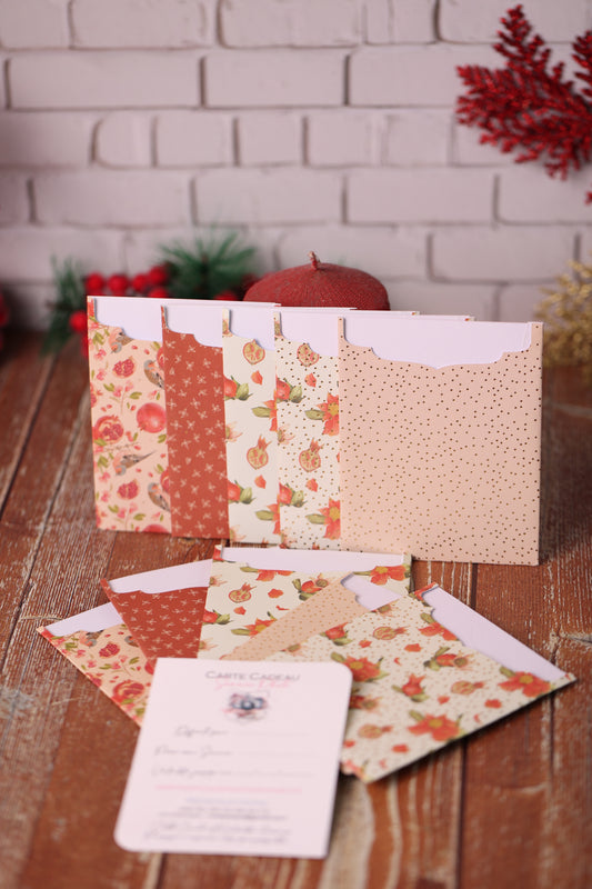Lot de 10 Cartes Cadeaux Personnalisées Automne