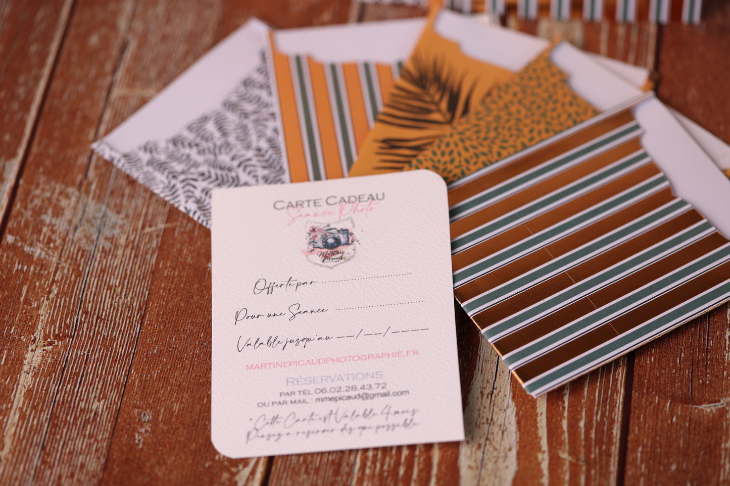 Lot de 10 Cartes Cadeaux Personnalisées