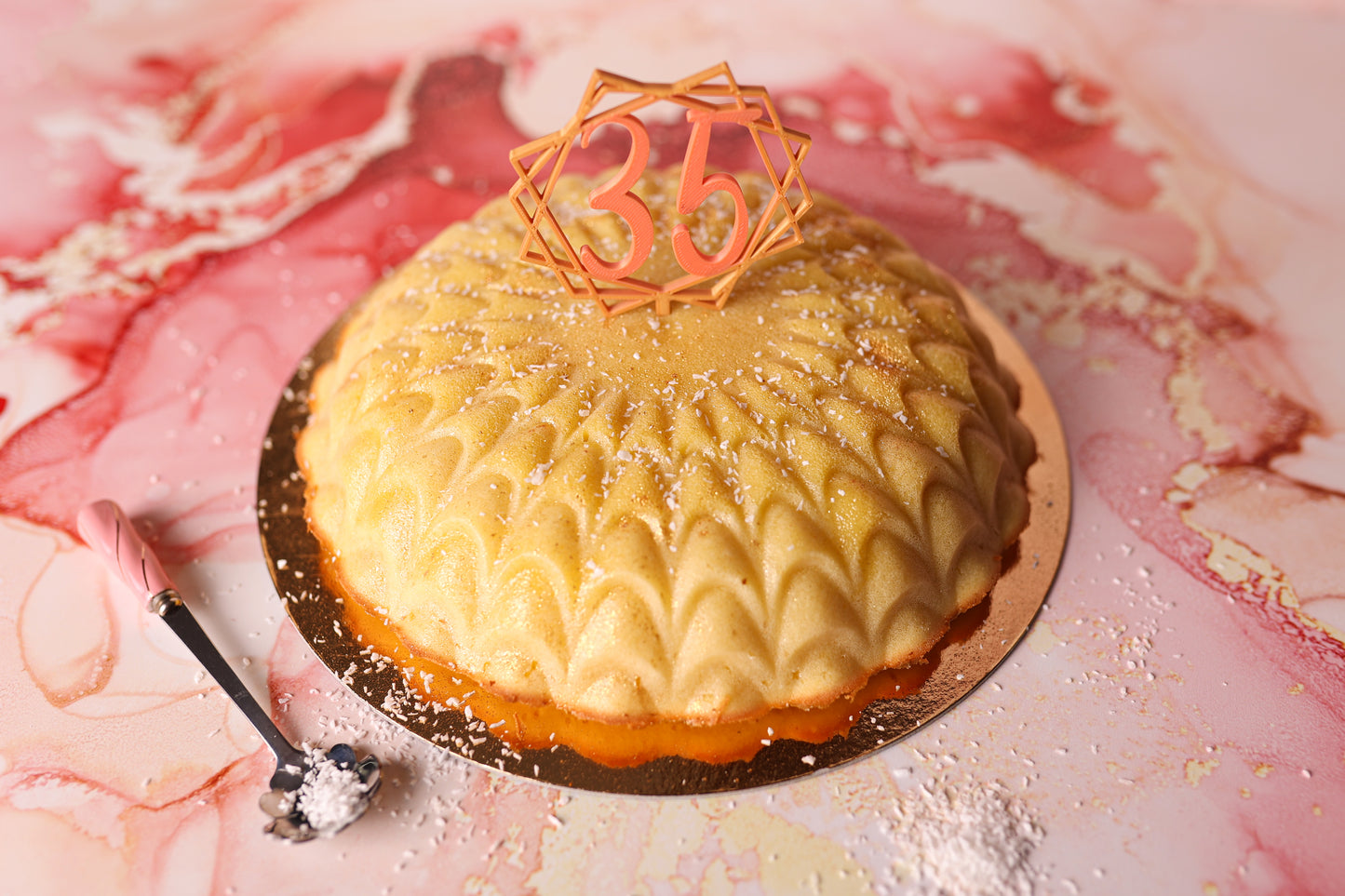 Cake Topper Chiffre Personnalisé Bicolore