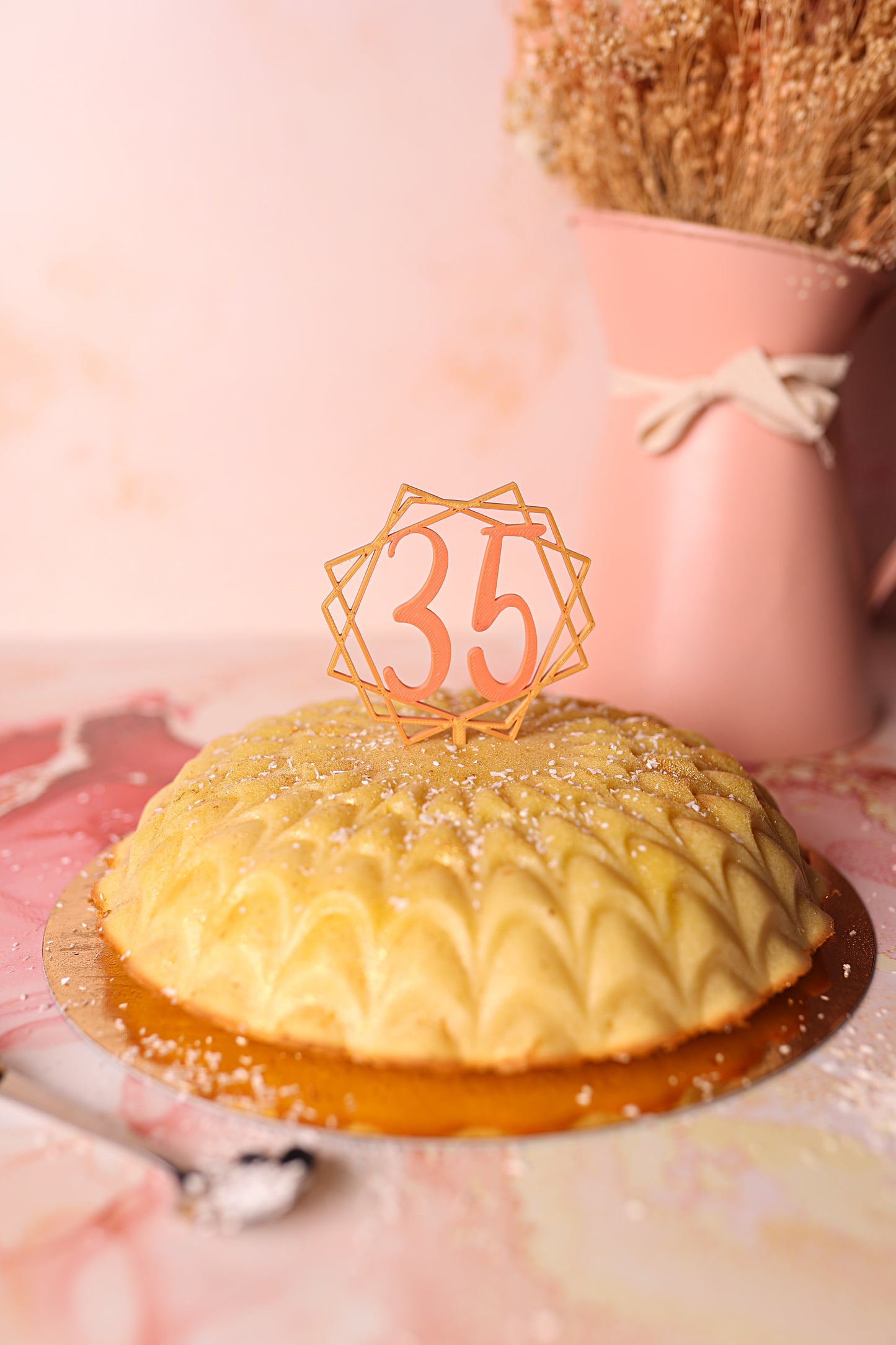 Cake Topper Chiffre Personnalisé Bicolore
