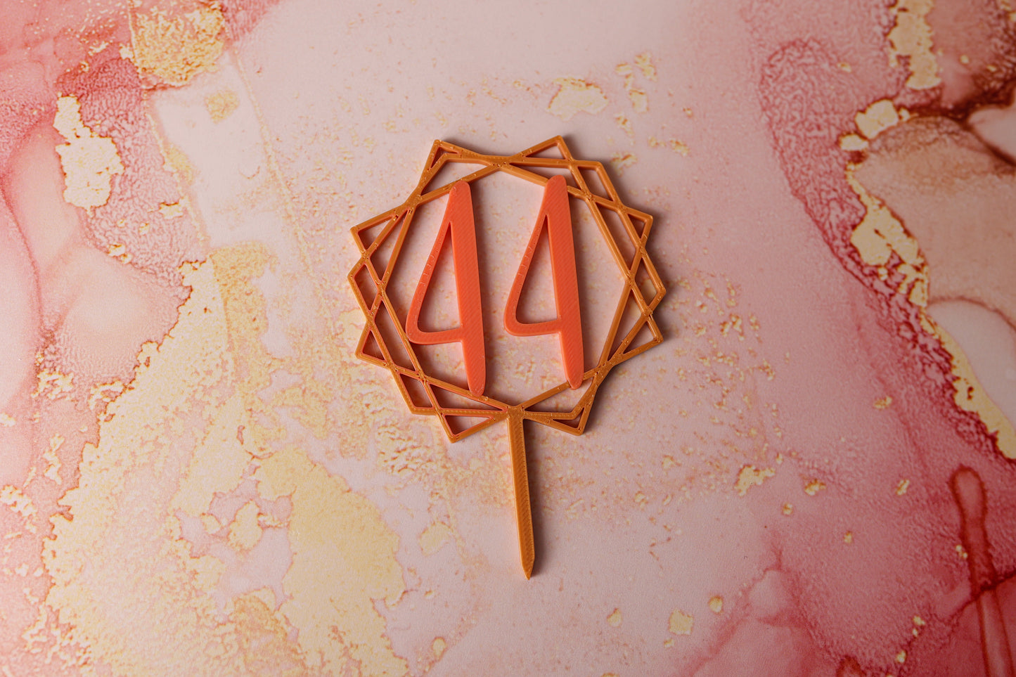 Cake Topper Chiffre Personnalisé Bicolore