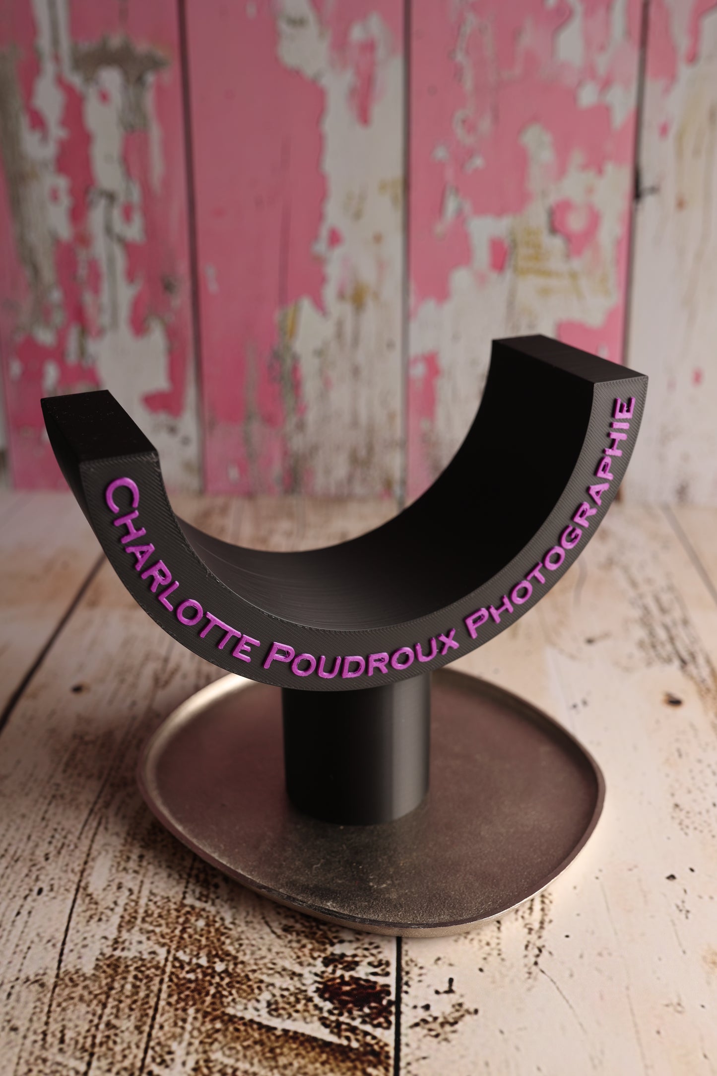 Mentonnière Unicolore pour Photographie d'Iris - Personnalisable.
