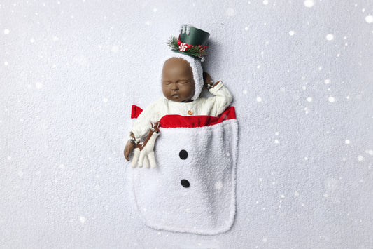Bonnet Little Snowman - Version Vert Pailleté - Modèle I