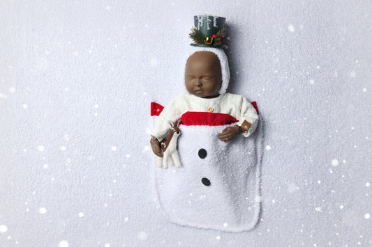 Bonnet Little Snowman - Version Vert Pailleté - Modèle II