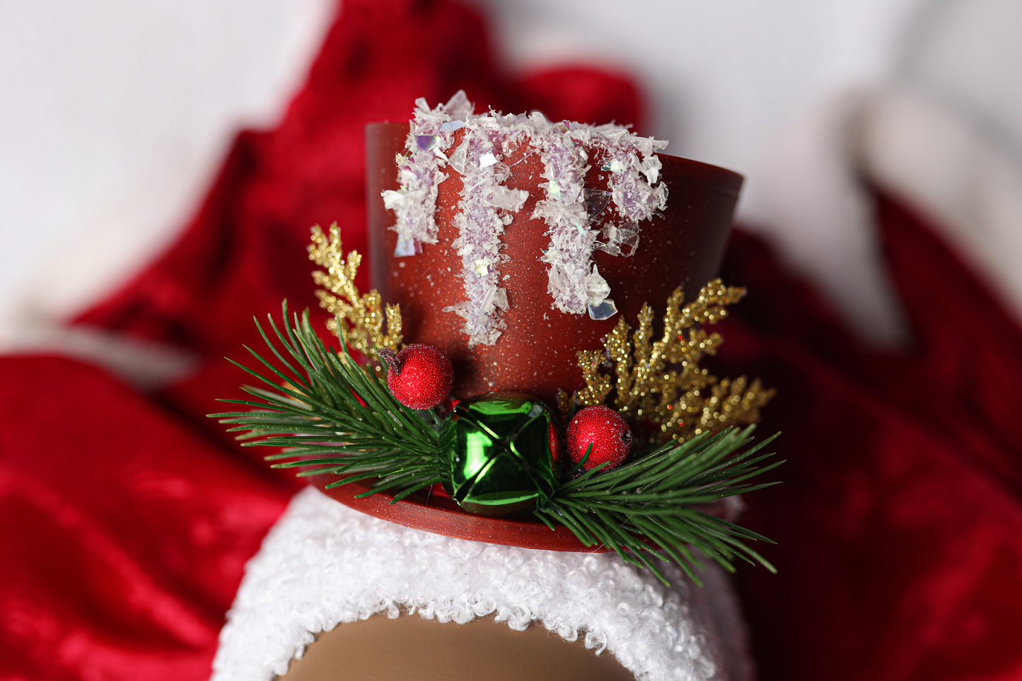 Bonnet Little Snowman - Version Rouge Pailleté - Modèle III
