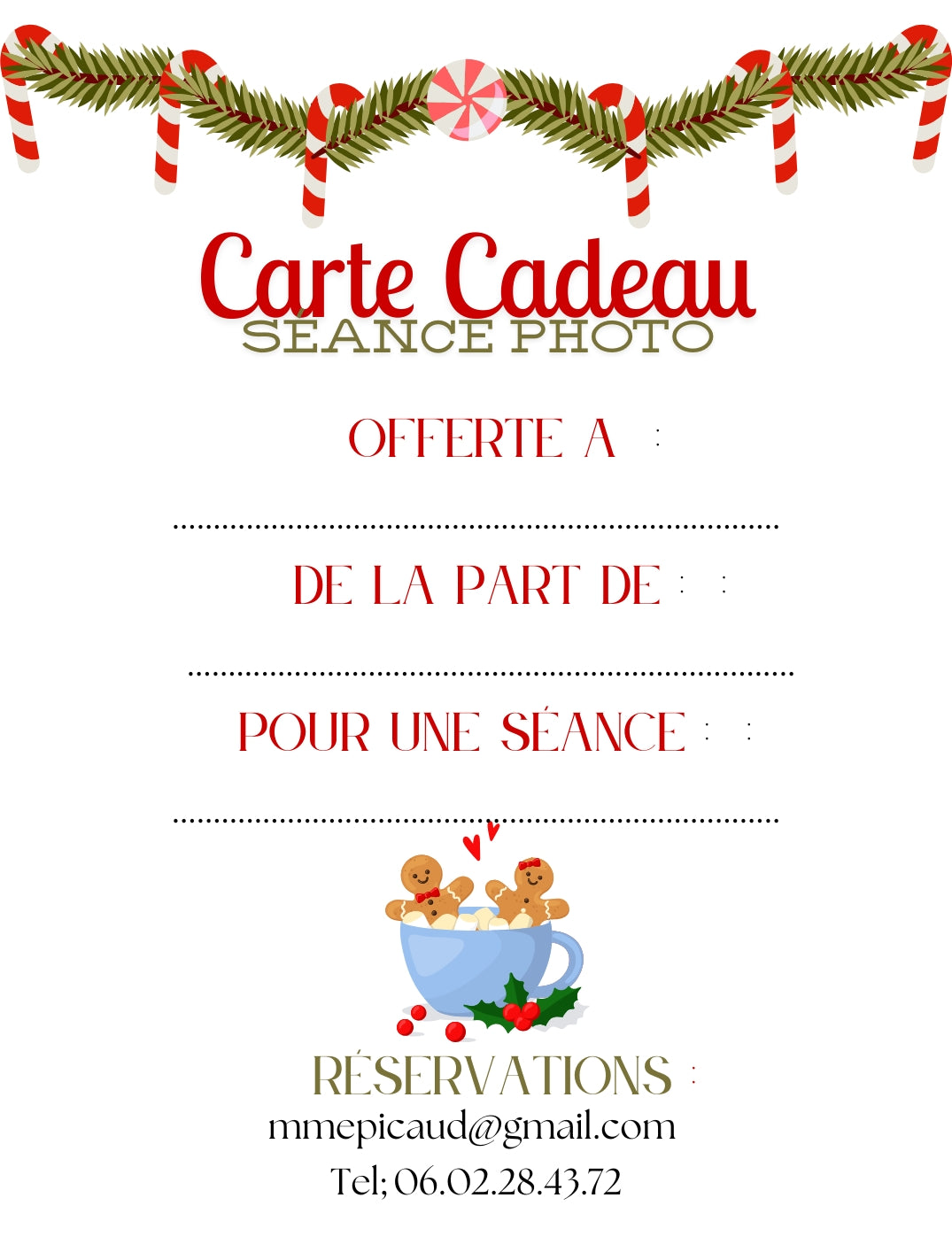 Lot de 10 Cartes Cadeaux Personnalisées - Métal assorties Noël