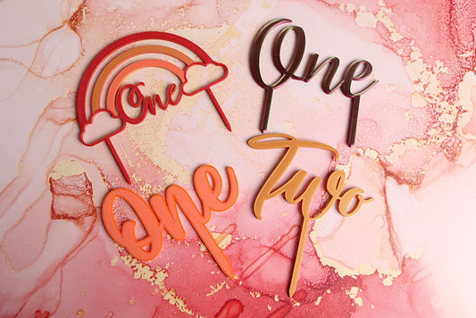 Pochette Cake Topper Assortis x4