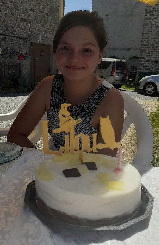 Cake Topper Prénom Personnalisé façon Harry Potter.