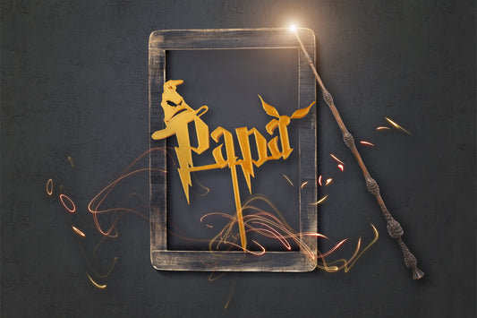 Cake Topper "PAPA" façon Harry Potter