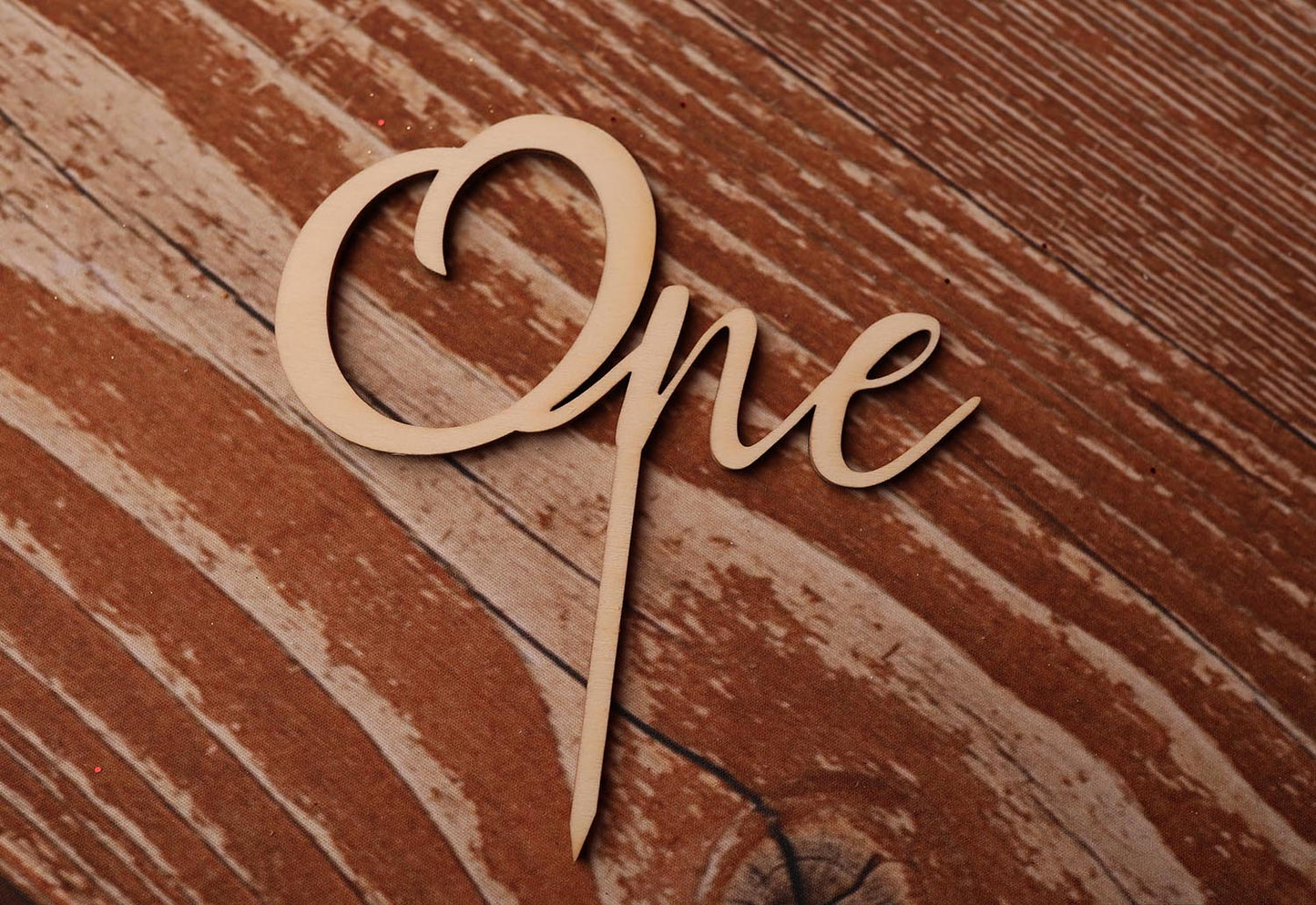 Cake Topper New One en Bois