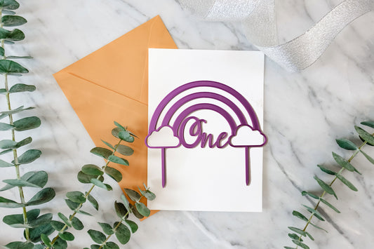 Cake Topper Rainbow One
