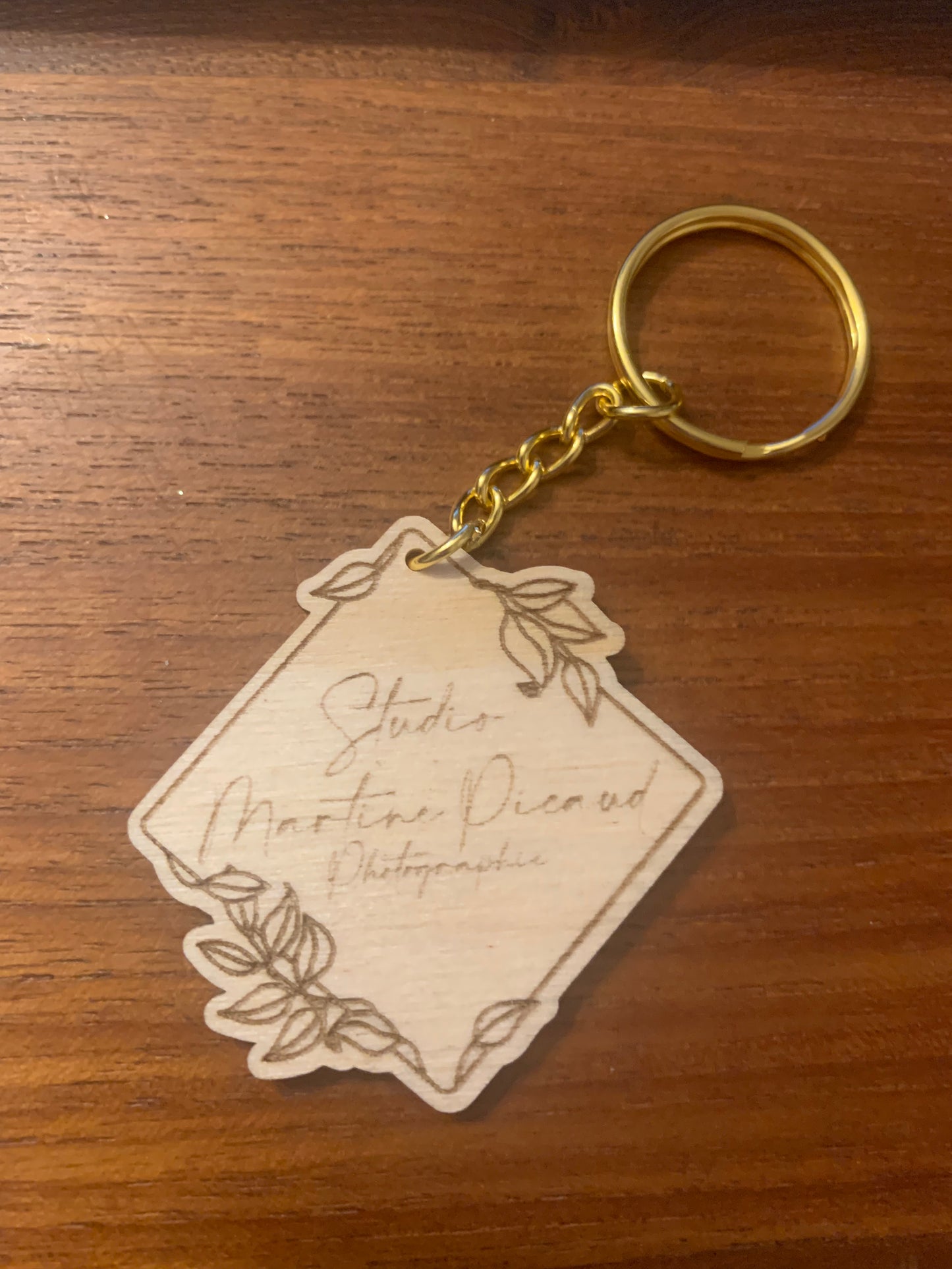 Porte-Clé Bois Losange - Gravure personnalisée
